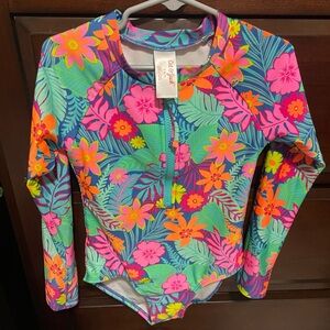Girls rashguard swimsuit